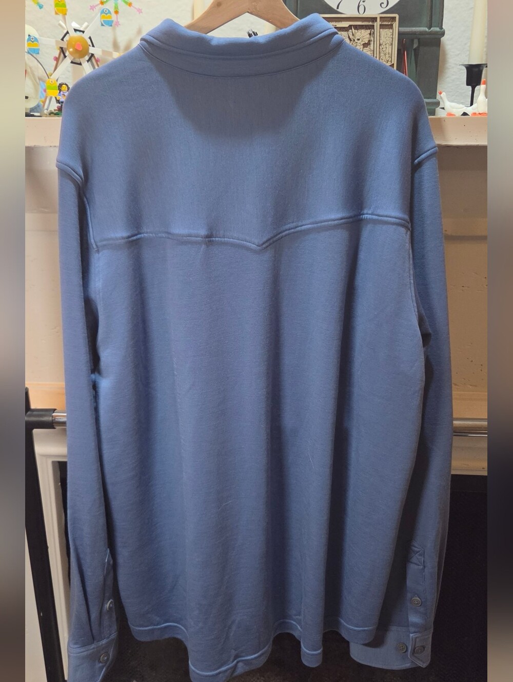 Stio Alpin Midweight Merino Wool Blend Shirt Jacket Blue Men's XXL NWT - Picture 4 of 7